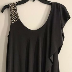 Betsy and Adam One Shoulder Jewel Dress - Size 4